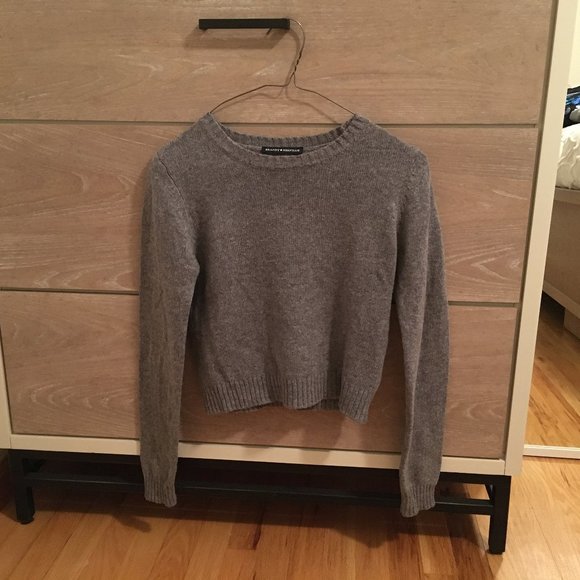 Gray cropped sweater - Picture 1 of 4
